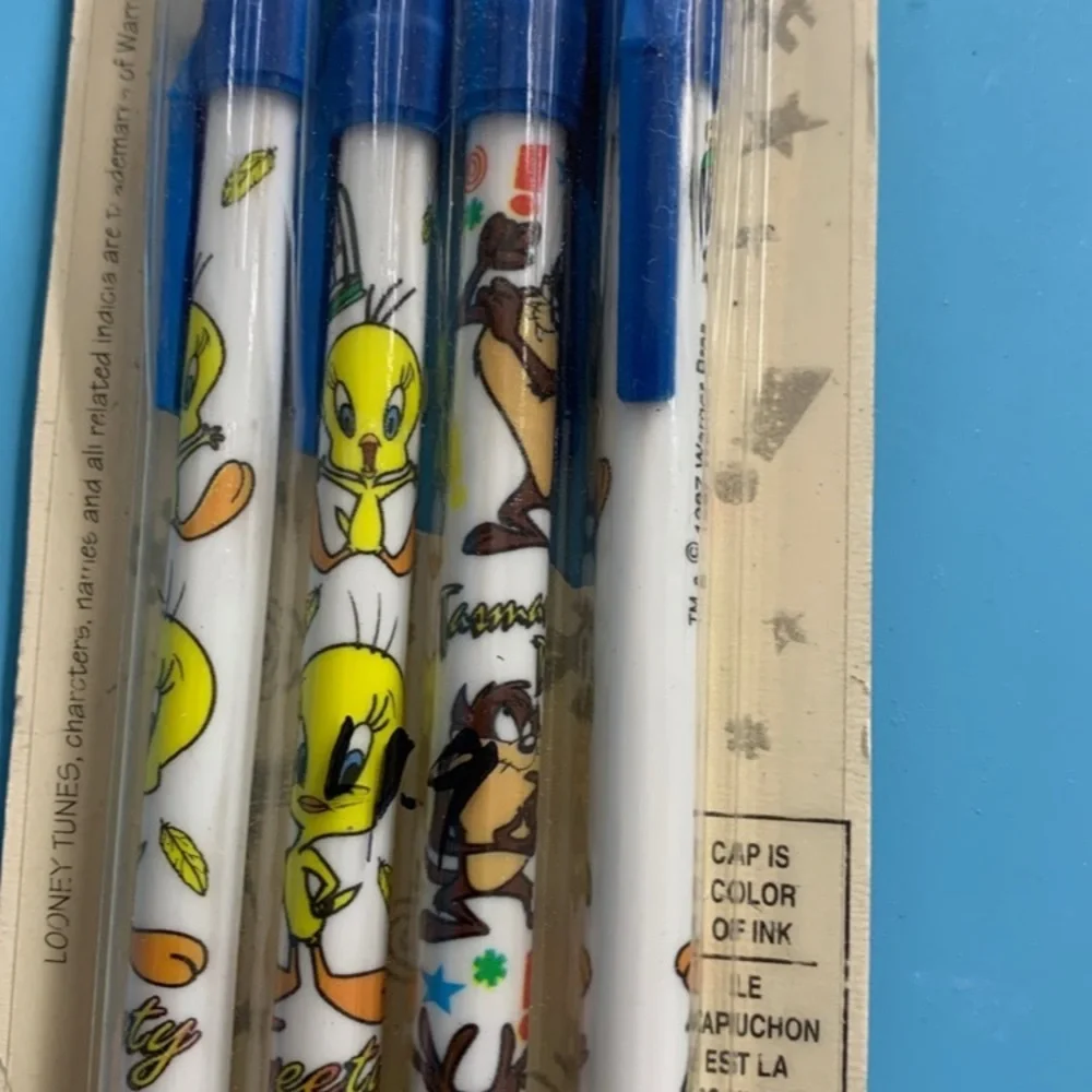 Looney Tunes stationery lot memo book pens pencil holder Sylvester Tweety Bird